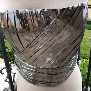 Zara metallic silver tube top NWT